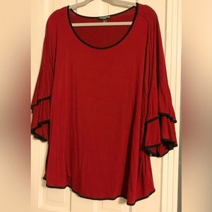 Dressy Red Knit Top